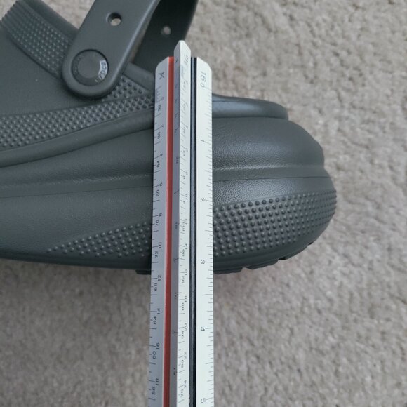 NWOT Unisex Adult Crocs Classic Crush Clog Sz: 10 Comfort Gray Men's 207521 - Picture 15 of 16